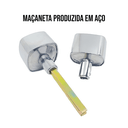 Ver imagem 4 de Maçaneta para Fechadura Porta de Casa Cromada Bola Quadrada Alianã Maçaneta Bola Quadrada