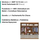 Ver imagem 4 de Guarda Roupa Casal 6 Portas com Espelho Mari 230 cm Cinamomo Areia Zanz