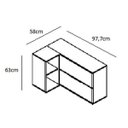 Ver imagem 3 de Armário Aéreo de Canto Modulado 2 Portas Basculante 2 Nichos Verace Espresso Móveis