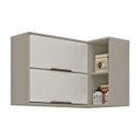 Ver imagem 1 de Armário Aéreo de Canto Modulado 2 Portas Basculante 2 Nichos Verace Espresso Móveis