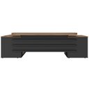Ver imagem 3 de Mesa para Escritório Tamburato 2 Portas 4 Gavetas Mason A02 Nogal Preto - Lyam Decor