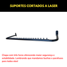 Kit com Duas Araras Cabideiros Rt Organizador de Cabides Aço Reforçado Loja Closet Quarto - 5
