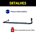Ver imagem 5 de Kit com Duas Araras Cabideiros Rt Organizador de Cabides Aço Reforçado Loja Closet Quarto