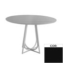 Ver imagem 1 de Mesa de Jantar Redonda 70cm Mh-5299 Madeira Laca Fosca Preta Base Preta