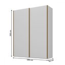 Ver imagem 4 de Guarda-roupa Solteiro Veneto 2 Portas 3 Gavetas 100% Mdf Branco - Mambel