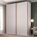 Ver imagem 1 de Guarda-roupa Solteiro Veneto 2 Portas 3 Gavetas 100% Mdf Branco - Mambel