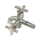 Ver imagem 2 de Torneira Lavanderia Tanque 2 Saídas Aço Inox 304 Escovado