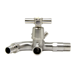Torneira Lavanderia Tanque 2 Saídas Aço Inox 304 Escovado - 7