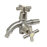 Torneira Lavanderia Tanque 2 Saídas Aço Inox 304 Escovado - 1