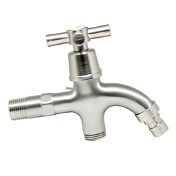 Torneira Lavanderia Tanque 2 Saídas Aço Inox 304 Escovado - 6
