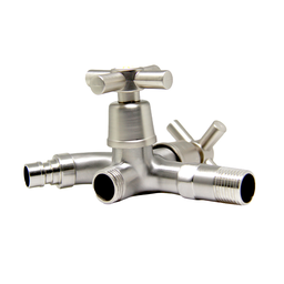 Torneira Lavanderia Tanque 2 Saídas Aço Inox 304 Escovado - 8