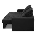 Ver imagem 5 de Sofá Retrátil e Reclinável 2 Lugares 1,50m com Molas Milena Suede Preto Rover & Beato