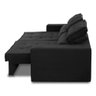 Sofá Retrátil e Reclinável 2 Lugares 1,50m com Molas Milena Suede Preto Rover & Beato - 5