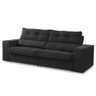 Sofá Retrátil e Reclinável 2 Lugares 1,50m com Molas Milena Suede Preto Rover & Beato - 8