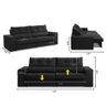 Sofá Retrátil e Reclinável 2 Lugares 1,50m com Molas Milena Suede Preto Rover & Beato - 2