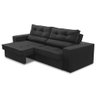 Sofá Retrátil e Reclinável 2 Lugares 1,50m com Molas Milena Suede Preto Rover & Beato - 7