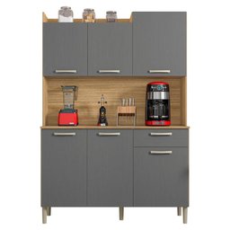 Armário de Cozinha Pequeno 6 Portas e Genova Kits Paraná - 1