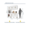 Ver imagem 5 de Cozinha Completa 10 Portas 2 Gavetas com Fruteira Lorena Kaiki Móveis - Branco