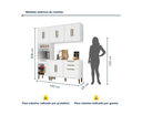 Ver imagem 5 de Cozinha Completa 10 Portas 2 Gavetas com Fruteira Lorena Kaiki Móveis - Branco