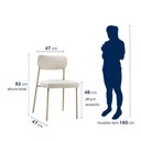 Ver imagem 7 de Kit 2 Cadeira Lavínia Bouclê para Sala de Jantar Gourmet:linho Bege/aço Champanhe