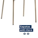 Ver imagem 4 de Kit 2 Cadeira Lavínia Bouclê para Sala de Jantar Gourmet:linho Bege/aço Champanhe