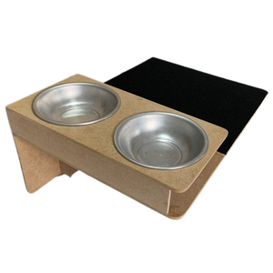 Alimentador Fixo De Parede Para Gatos 2 Tigelas 300ml 50x36 cm Facilita Arranhador Vertical