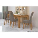 Ver imagem 3 de Mesa para Cozinha Athenas C/tampo Madeirado 180x90cm Amendoa Clean - Lopas