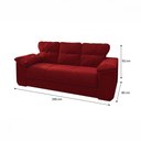 Ver imagem 4 de Sofá 2 e 3 Lugares 1025 Veludo Vermelho Mamflex
