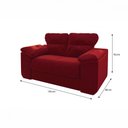 Ver imagem 3 de Sofá 2 e 3 Lugares 1025 Veludo Vermelho Mamflex