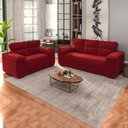 Ver imagem 2 de Sofá 2 e 3 Lugares 1025 Veludo Vermelho Mamflex