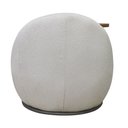 Ver imagem 7 de Poltrona Orgânica Kaira com Mesa Lateral Direita Base Fixa Titânio Bouclé Creep Off White - Nexta Ca