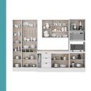 Ver mais imagens de Cozinha Milla Nora 15 Portas 3 Gavetas MDF 320cm Branca Móveis Carraro