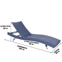 Ver imagem 4 de Espreguiçadeira Bona em Alumínio, Fibra Sintética com 6 Regulagens p/ Área de Piscina - Azul Dark