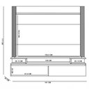 Ver imagem 3 de Painel para Tv 65 Pol com Bancada Suspensa 181cm Áquila B01 Castanho Off White - Lyam Decor