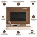 Ver imagem 2 de Painel para Tv 65 Pol com Bancada Suspensa 181cm Áquila B01 Castanho Off White - Lyam Decor