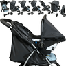 Carrinho de Bebe Passeio com Bebe Conforto Galzerano Romano Blue - 3