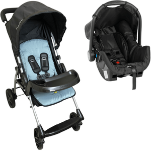 Carrinho de Bebe Passeio com Bebe Conforto Galzerano Romano Blue