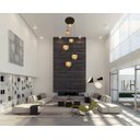 Ver imagem 5 de Pendente Moderno Preto P/ Pé Direito Alto Sala Vão de Escada Arevo Iluminação Jabuticaba 82P6 VIDRO 