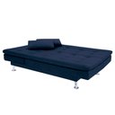 Ver imagem 6 de Sofá-cama com Chaise 188cm Linoforte Rayssa Suede Veludo Espuma D-33