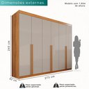 Ver mais imagens de Guarda-Roupa Dubai 6 Portas 8 Gavetas MDF Mais Móveis
