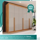 Ver imagem 3 de Guarda-Roupa Dubai 6 Portas 8 Gavetas MDF Mais Móveis