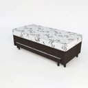Ver imagem 4 de Cama Box Conjugado Solteiro com Baú e Cama Auxiliar Suede Espresso Móveis