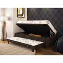Ver imagem 1 de Cama Box Conjugado Solteiro com Baú e Cama Auxiliar Suede Espresso Móveis