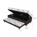 Ver imagem 6 de Cama Box Conjugado Solteiro com Baú e Cama Auxiliar Suede Espresso Móveis