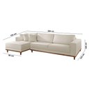 Ver imagem 4 de Sofá Cronos 03 Metros Chaise Lado Esquerdo Meu Sofá Online A302 Linho Branco
