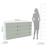 Cômoda 8 Gavetas Branca e Verde Porto Politorno - 4