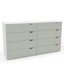 Ver imagem 3 de Cômoda 8 Gavetas Branca e Verde Porto Politorno