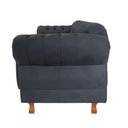 Ver imagem 3 de Sofá Chesterfield Elisabeth 2 Lugares 1.50m Suede Preto/ Decoração, Barbearia, Sala de Estar, Escrit