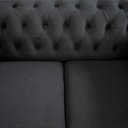 Ver imagem 4 de Sofá Chesterfield Elisabeth 2 Lugares 1.50m Suede Preto/ Decoração, Barbearia, Sala de Estar, Escrit