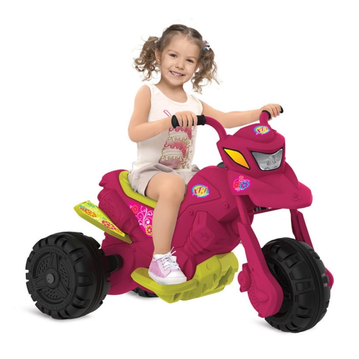 Moto Eletrica Infantil 6V XT3 2700 2701 2702 Triciclo Motorizado Presente  Dia Criança Bandeirante - Patota Brinquedos